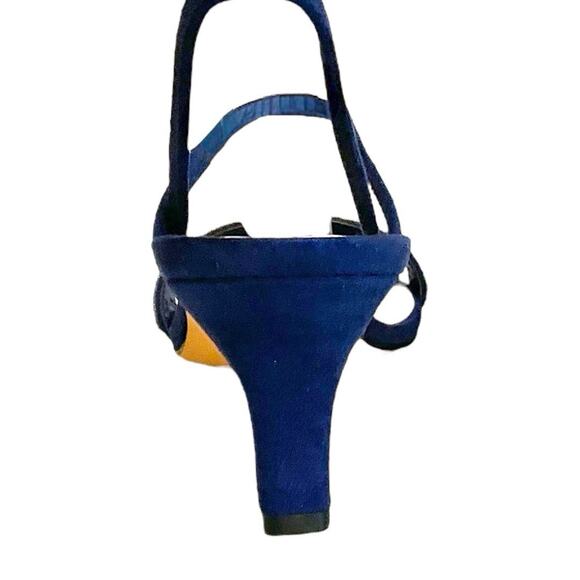 I. Miller Netany Kitten Heel Sandals Dark Navy Blue Suede Size 6.5 M Formal-New - Picture 8 of 12